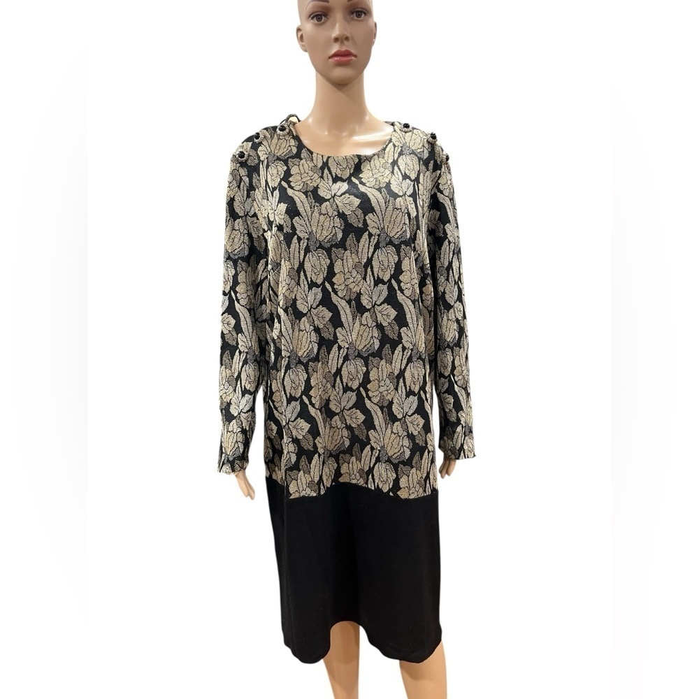 1980’s sparkly sweater shift Vintage Dress-XL